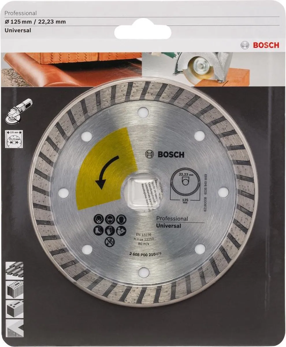 Bosch PROF. Diamantschijf Universal Turbo Top 125mm - 22.23mm