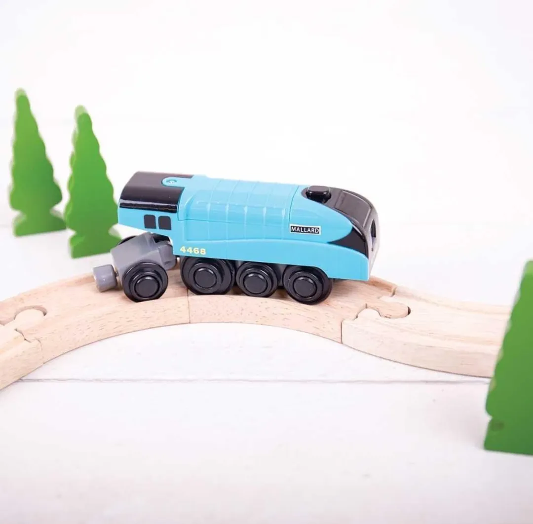 BIGJIGS Treinset Treinbaan Gemotoriseerde Locomotief BJT308 - Multikleur - afbeelding 6 van 6