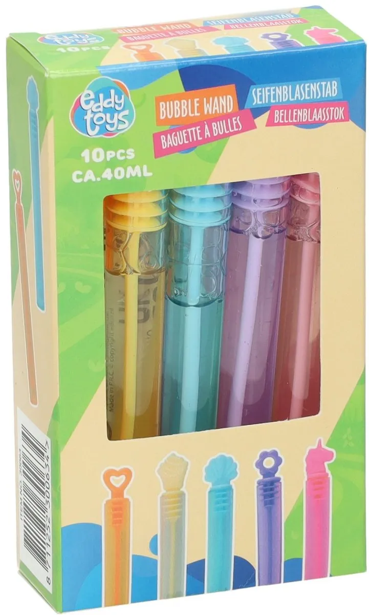 Eddy Toys Summer Bubble Wand - 10 Stuks - Pastel Multi