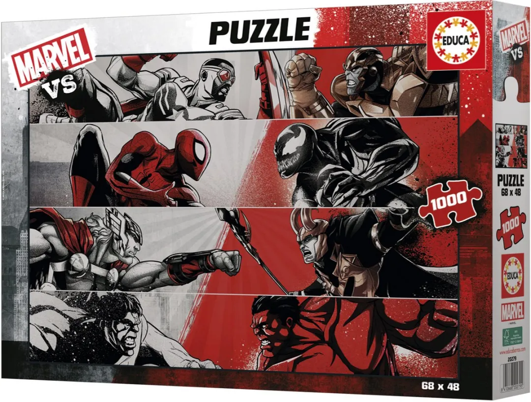 Educa Marvel VS 1000 Puzzels - 1000 Stukjes Multicolor