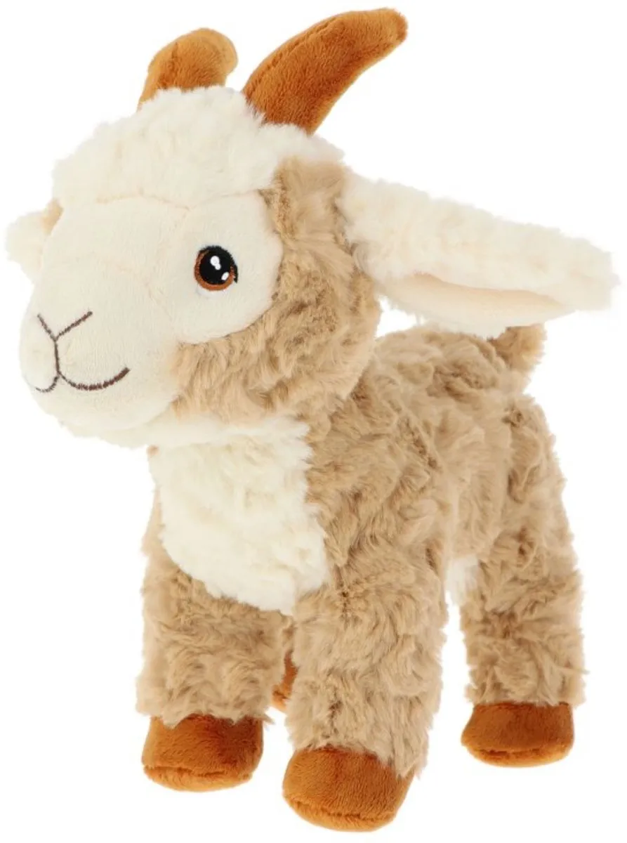 Keel Toys Dwerggeit Knuffel - 20cm - Beige/Wit