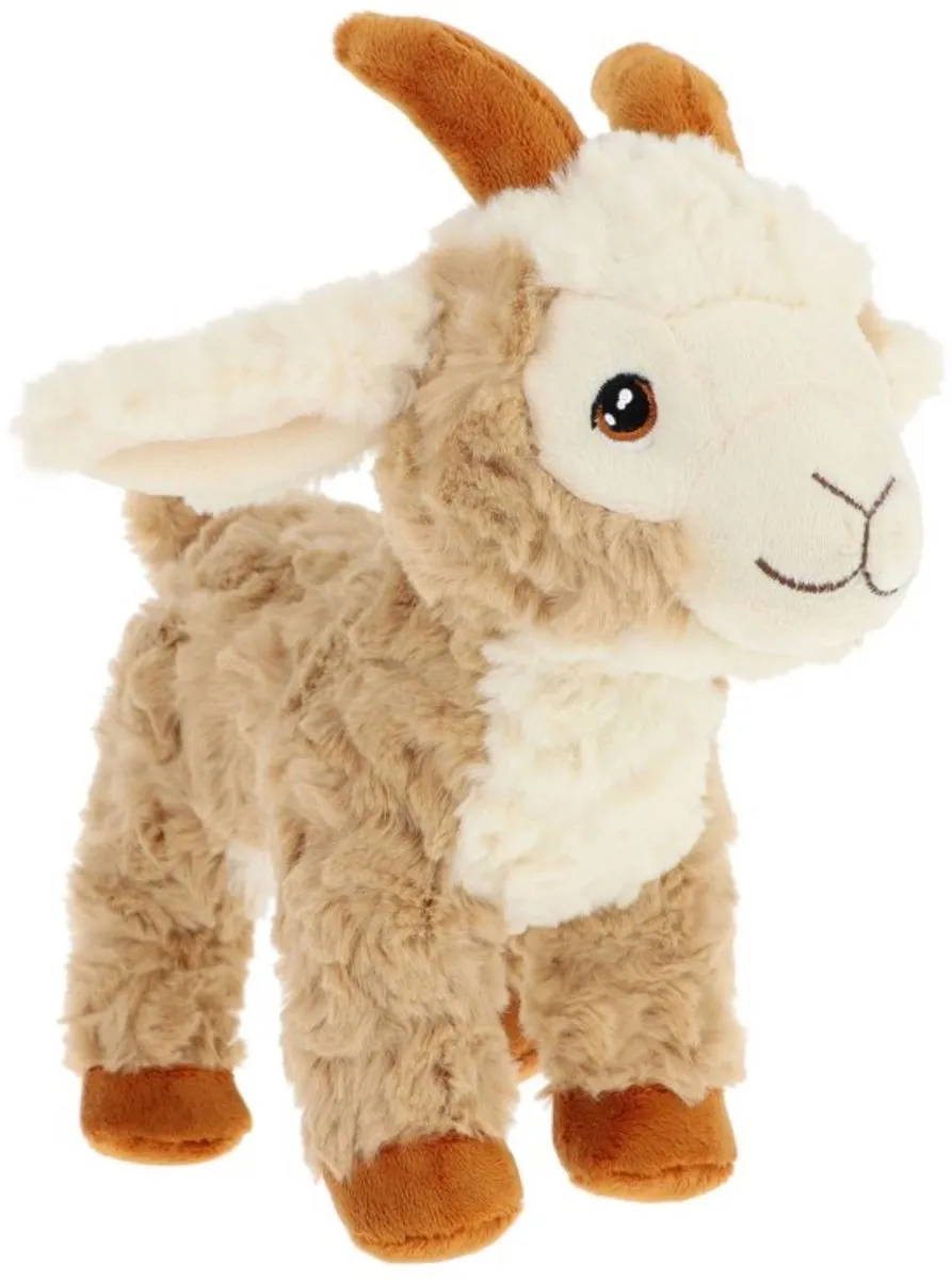 Keel Toys Dwerggeit Knuffel - 20cm - Beige/Wit