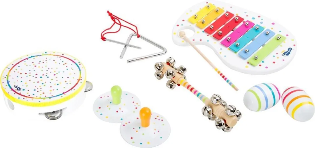 Small Foot Music Set Sound - Xylofoon/Tamboerijn/Triangel/Ratel/Bekken/Percussie