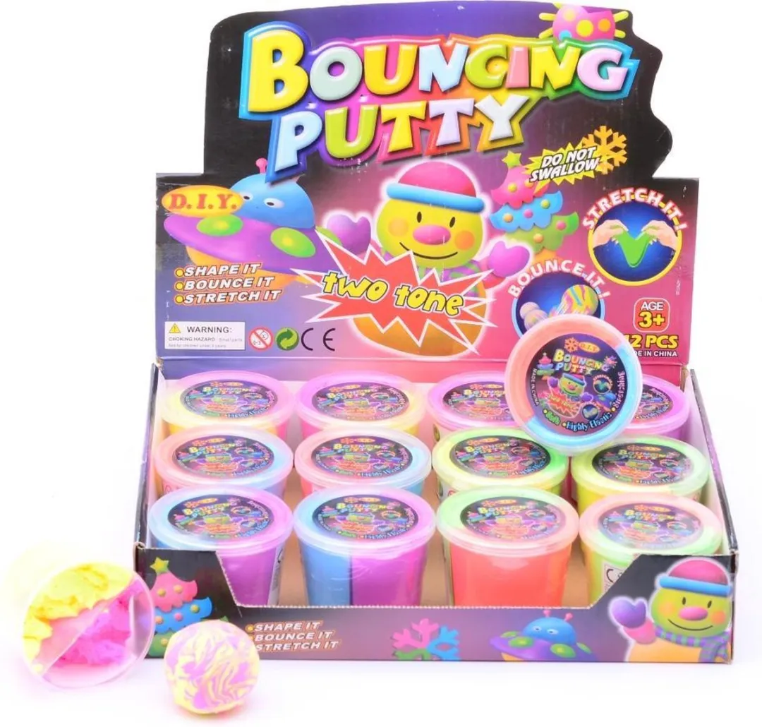 Johntoy Bouncing Duo Putty - Neon Kleuren