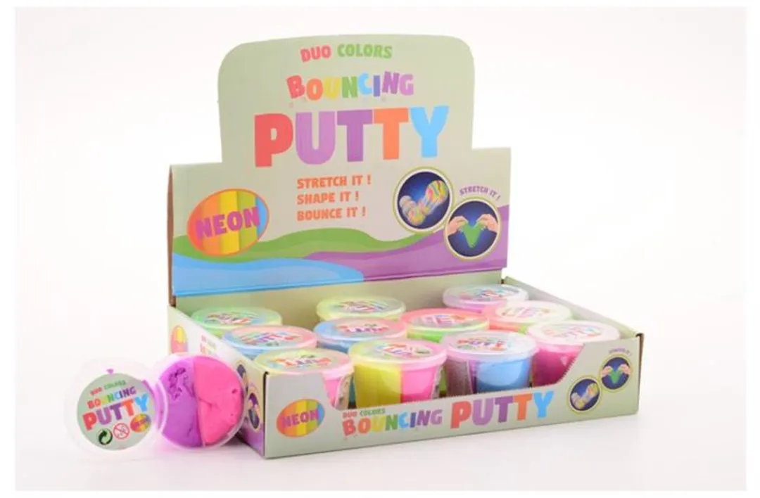 Johntoy Bouncing Duo Putty - Neon Kleuren