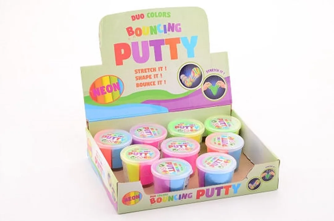 Johntoy Bouncing Duo Putty - Neon Kleuren