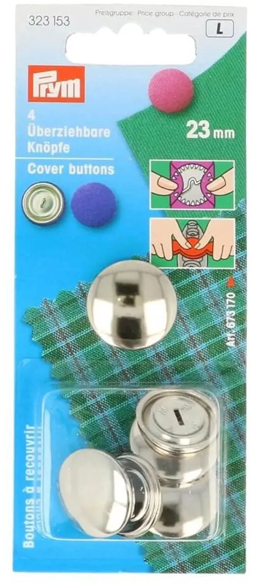 Prym Stofknopen 23mm Gouddor - 4 Stuks