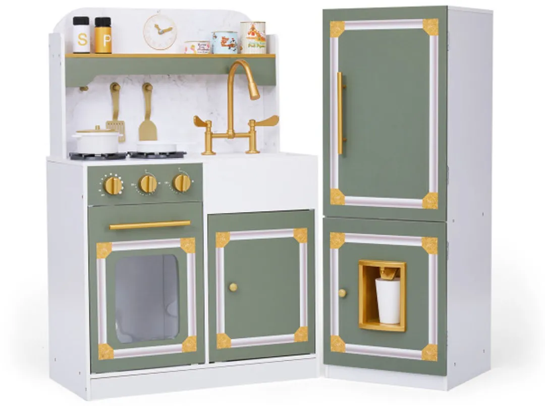 Teamson Kids Little Chef Versailles Luxe Speelkeuken - Olijfgroen/Goud
