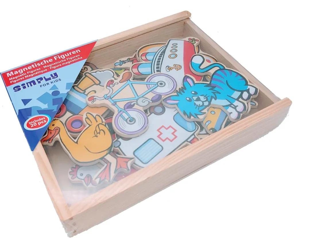 Simply for kids Houten Magnetische Figuren - Diverse Kleuren