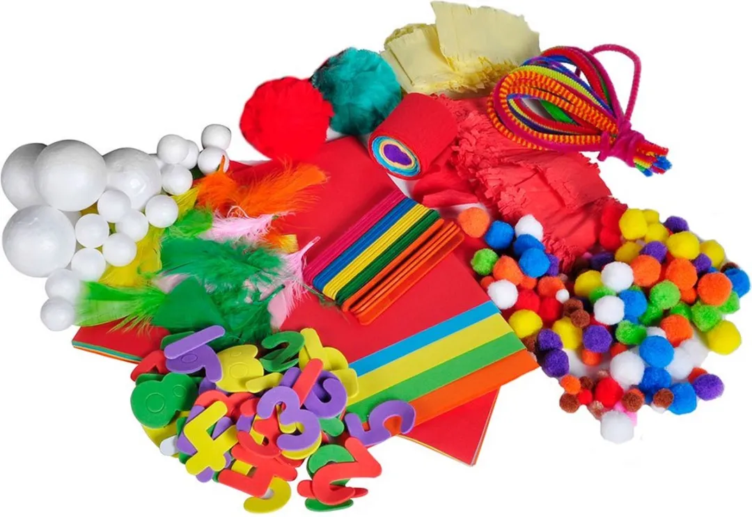Knorrtoys Knutselkoffer Arts & Crafts 300-delig - Blauw/Rood
