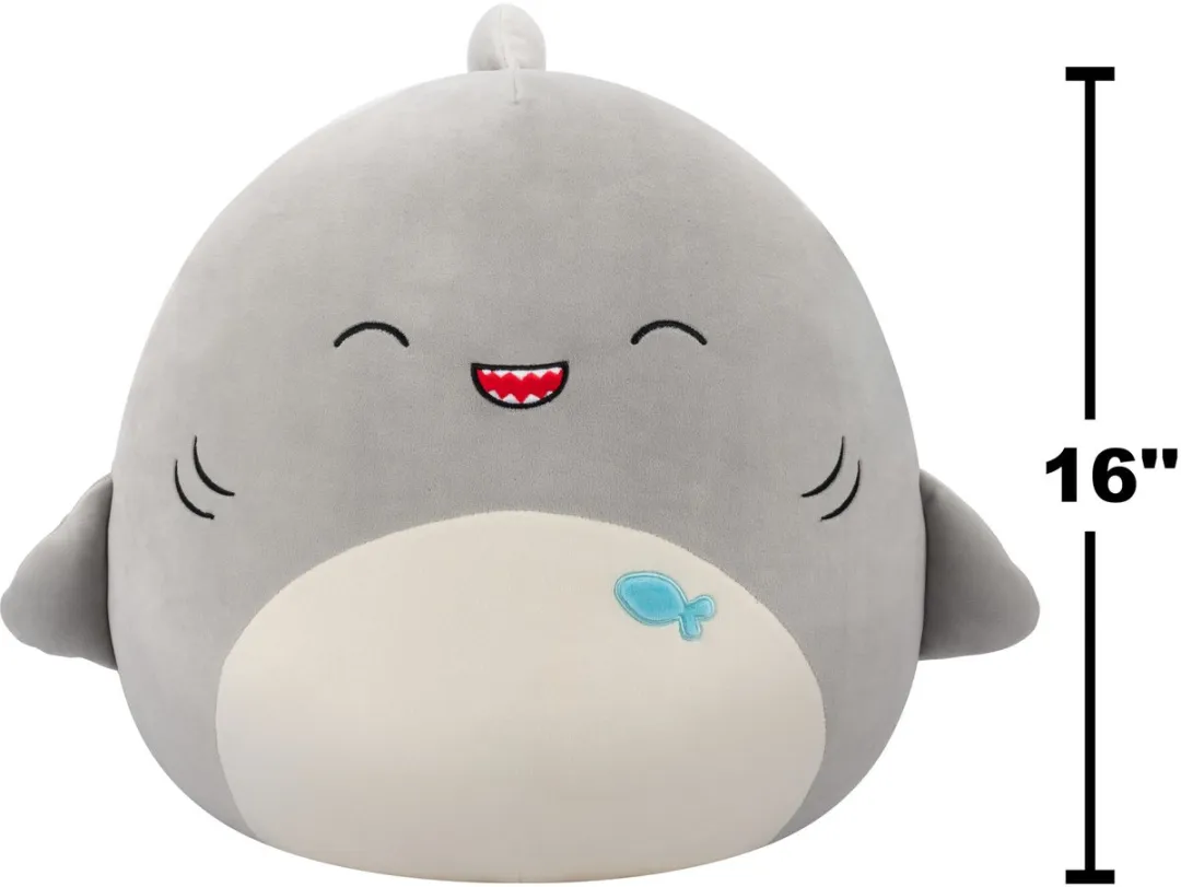 Squishmallows Gordon Pluche Haai Grijs 40cm