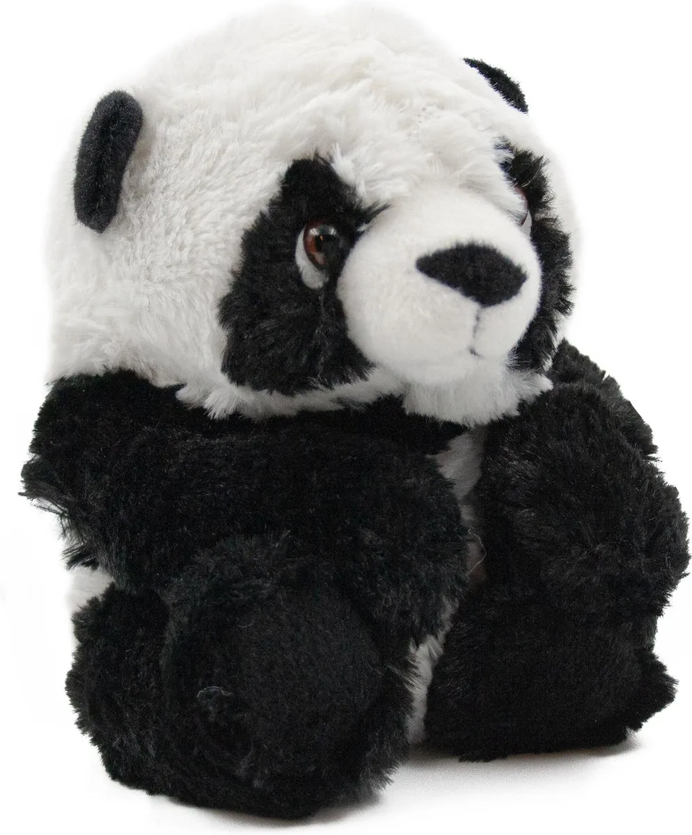 PIA Soft Toys Pluche Panda Knuffel - 16cm - Multicolor