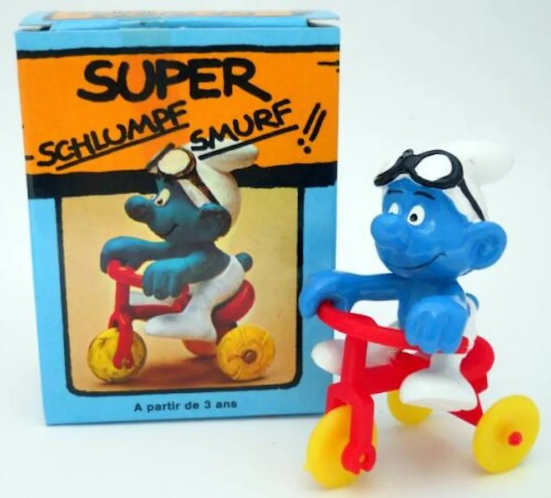 Schleich Smurfen Supersmurf 40203 Smurf op Driewieler - Rood