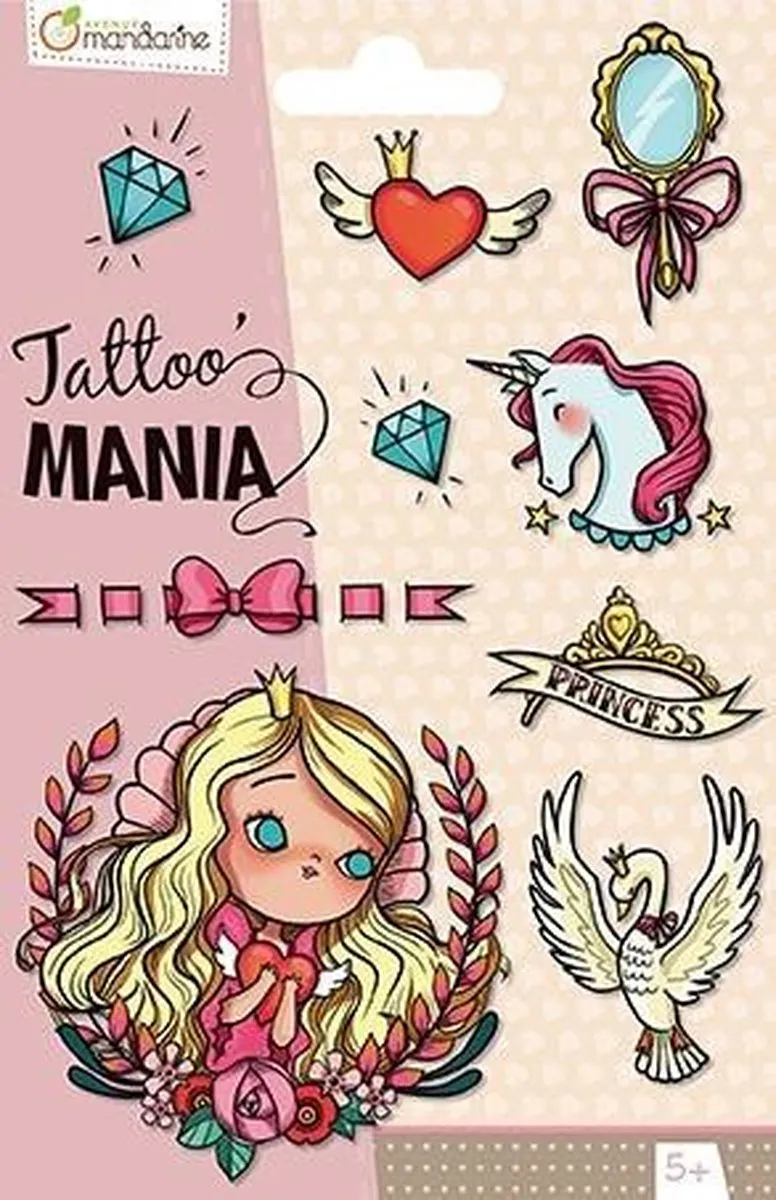 Clairefontaine Prinses Tijdelijke Tatoeages CC001O