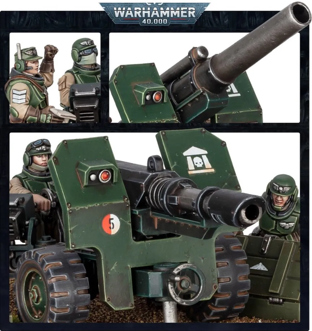 Games Workshop Warhammer 40K Astra Militarum Field Ordnance Battery 154 Onderdelen