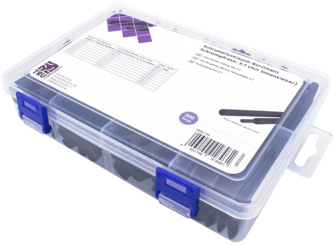 Tru Components T1807CA006 Krimpkous Assortiment - 300 Stuks - Zwart