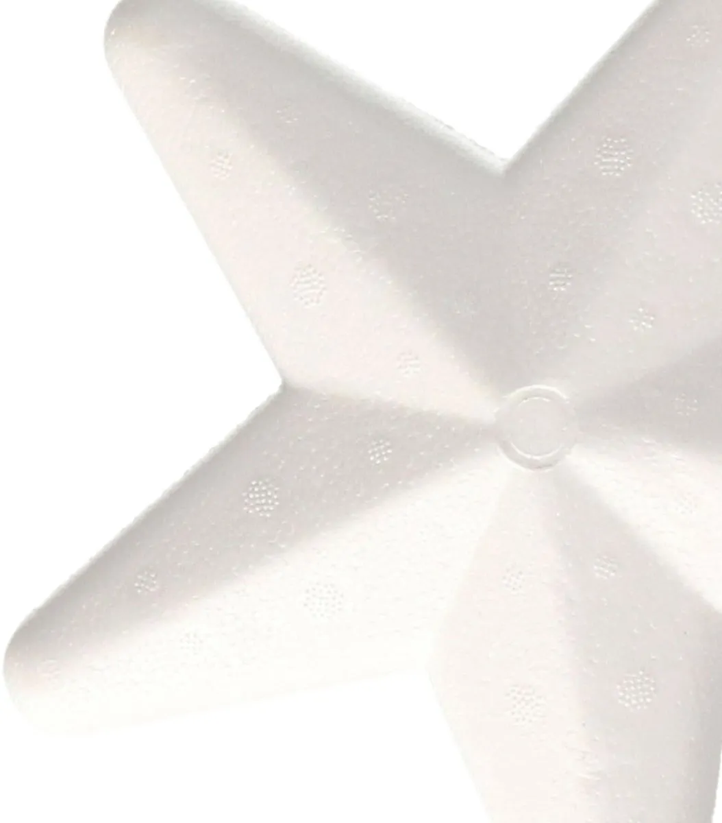 Glorex Piepschuim Kerstster 20cm - 2 Stuks Wit
