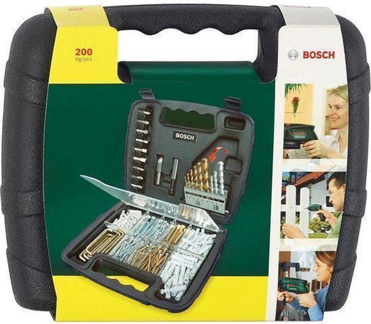 Bosch Bevestigingsset 200-delig - Hout/Metalen/Steen