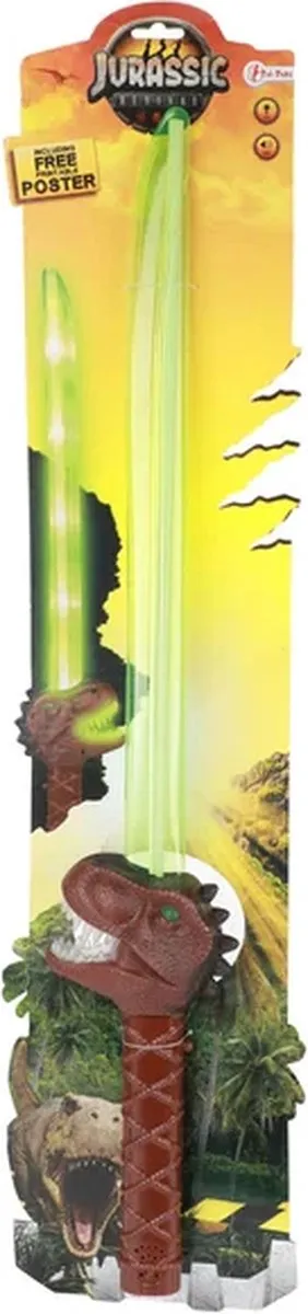 Toi-Toys Jurassic Revival Lichtzwaard T-Rex - Licht & Geluid - Bruin-Groen