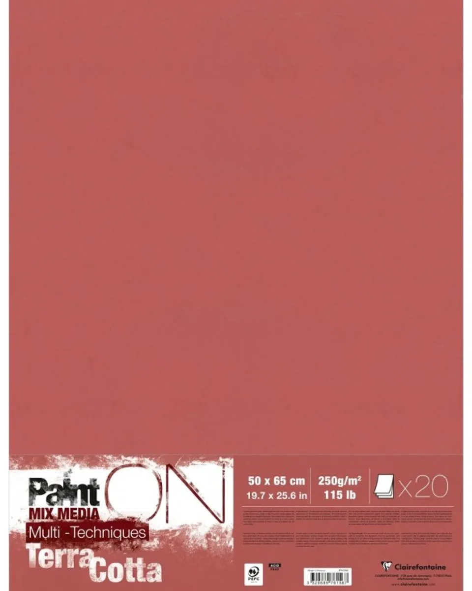 Clairefontaine Paint On Tekenpapier 50x65cm Terracotta