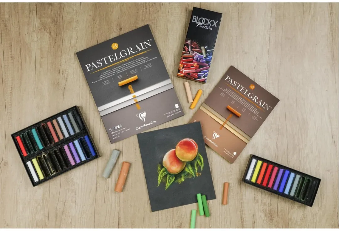 Clairefontaine Pastelgrain Papier 24x30cm - 12 Vel - 360g - 4 Kleuren