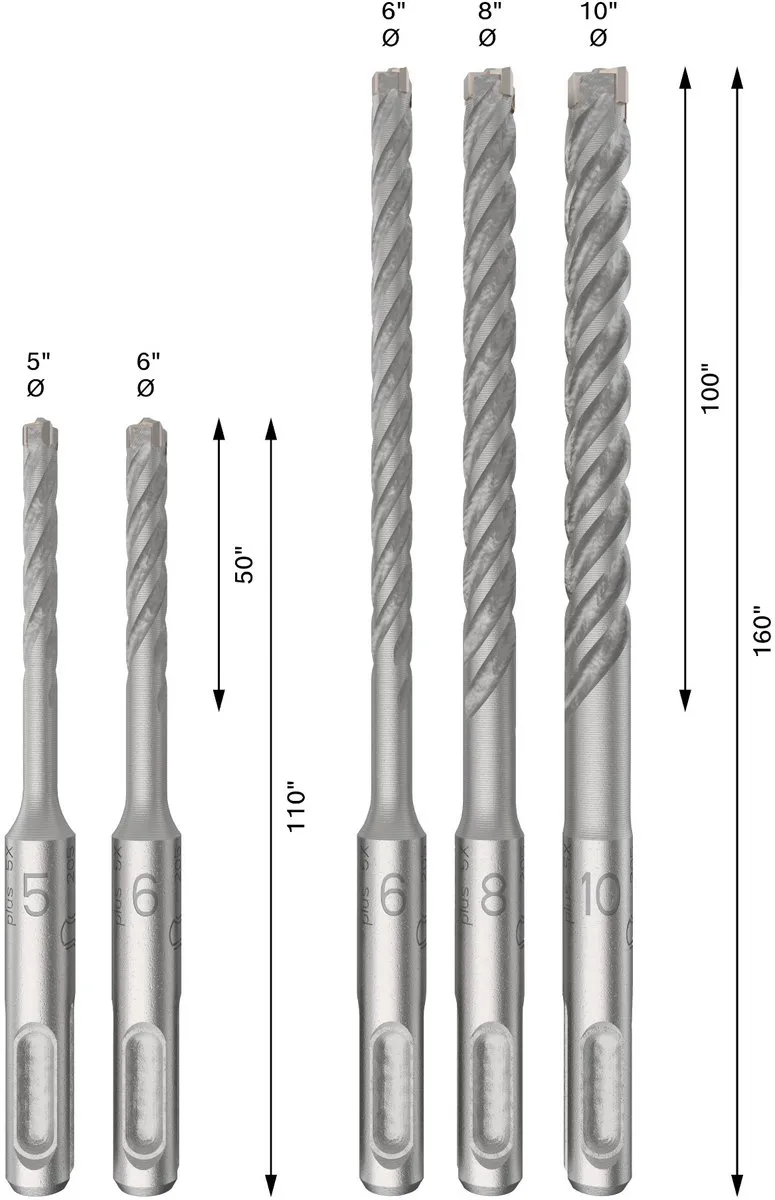 Bosch PRO SDS plus-5X Boorhamerset 2608833910 - 5 Stuks