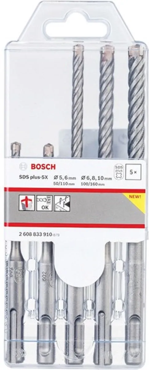 Bosch PRO SDS plus-5X Boorhamerset 2608833910 - 5 Stuks - afbeelding 6 van 6