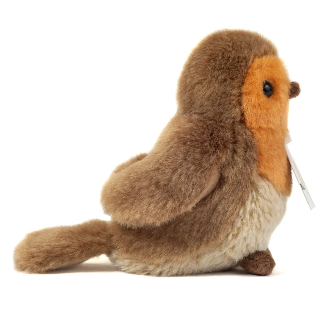 Teddy Hermann Knuffel Roodborstje - 15 cm - Bruin