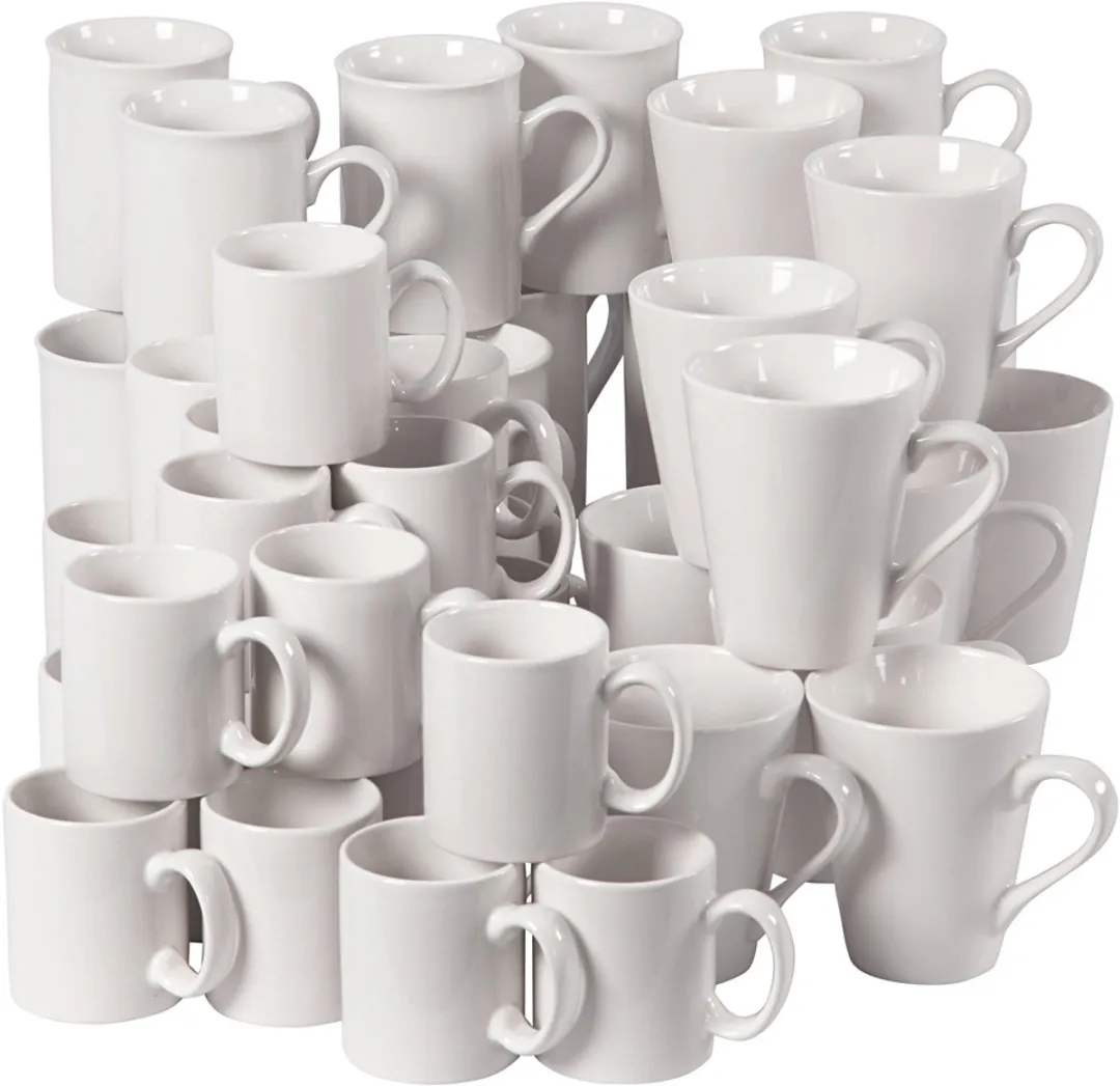 Creativ Company Porseleinen Mokken Set 48 Stuks - Wit