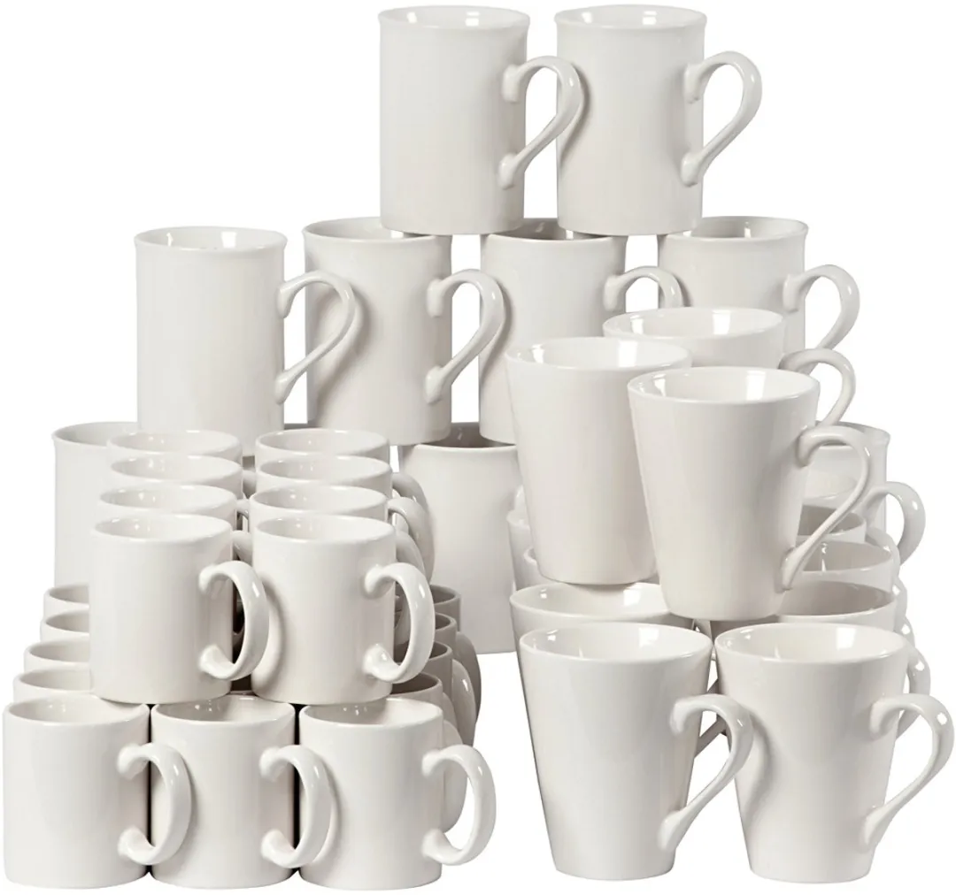 Creativ Company Porseleinen Mokken Set 48 Stuks - Wit