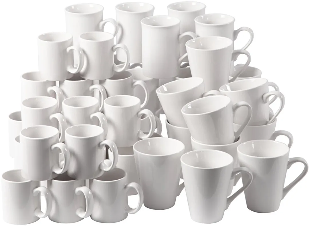 Creativ Company Porseleinen Mokken Set 48 Stuks - Wit