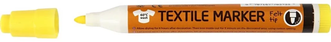 Creativ Company Textielstiften - 2-4mm lijn - 12 Stuks Multicolor