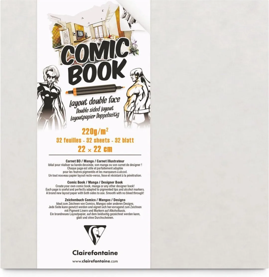 Clairefontaine Comic Book 22x22cm