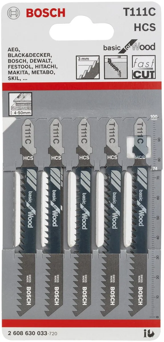 Bosch Decoupeerzaagblad T 111 C - Hout