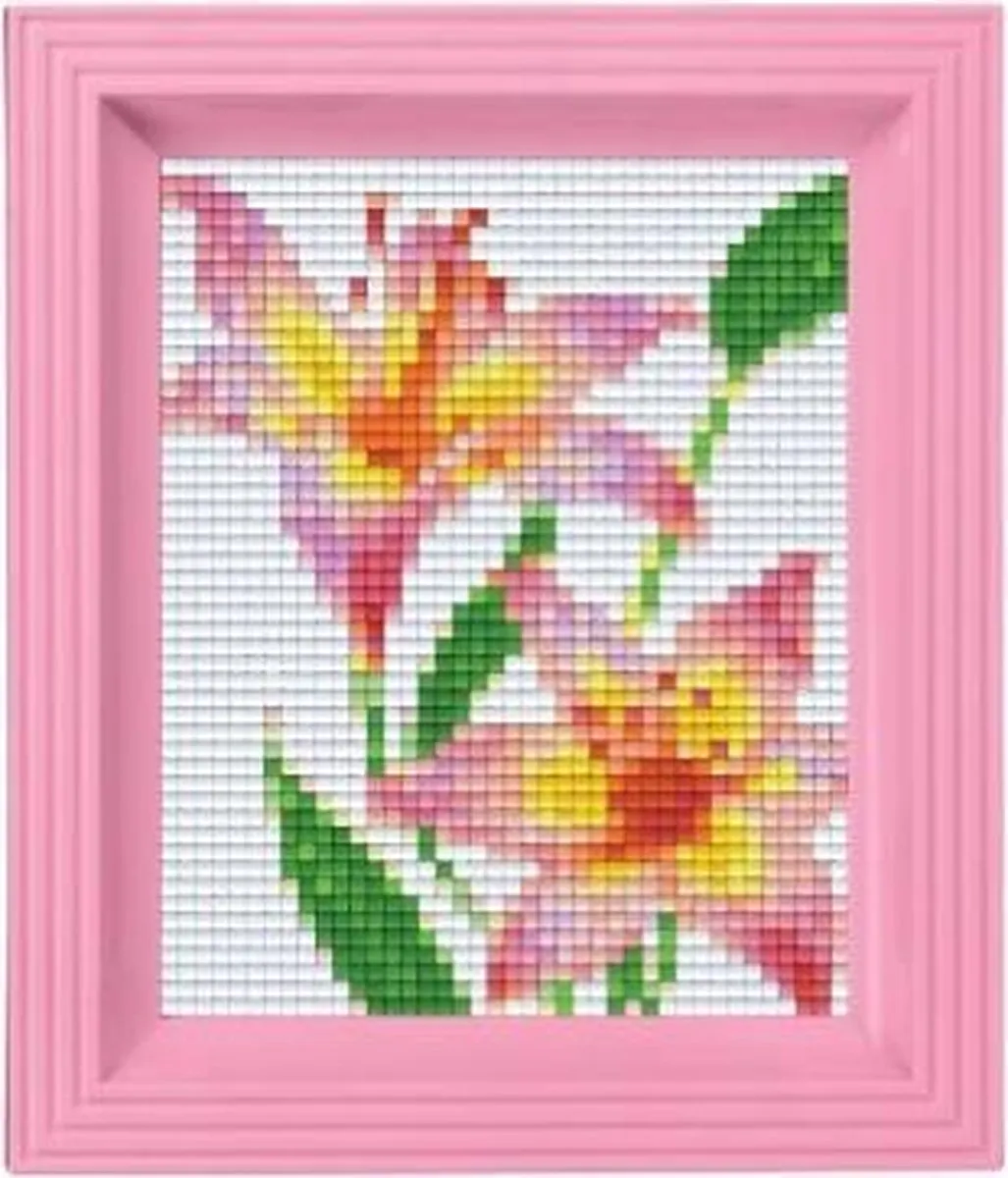 Pixelhobby Classic Roze Lelie 10x12cm