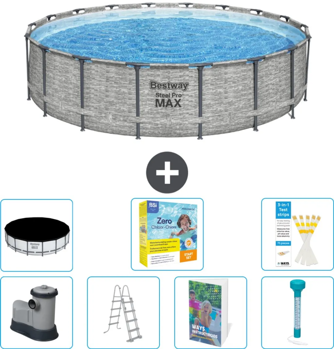 Bestway Steel Pro MAX Zwembad 549cm - 8-delig