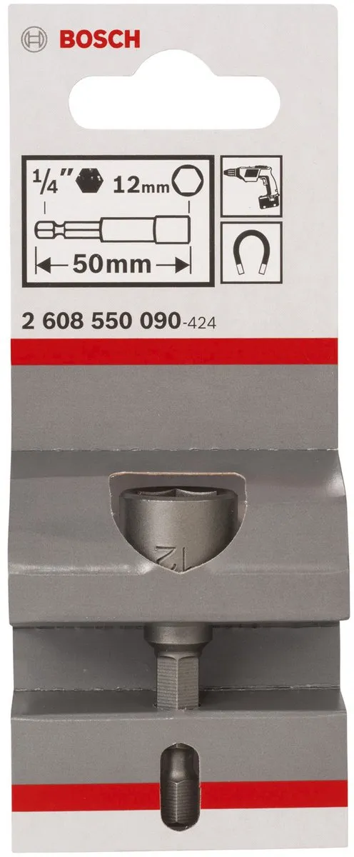 Bosch Dopsleutel met magneet - 50 x 12 mm