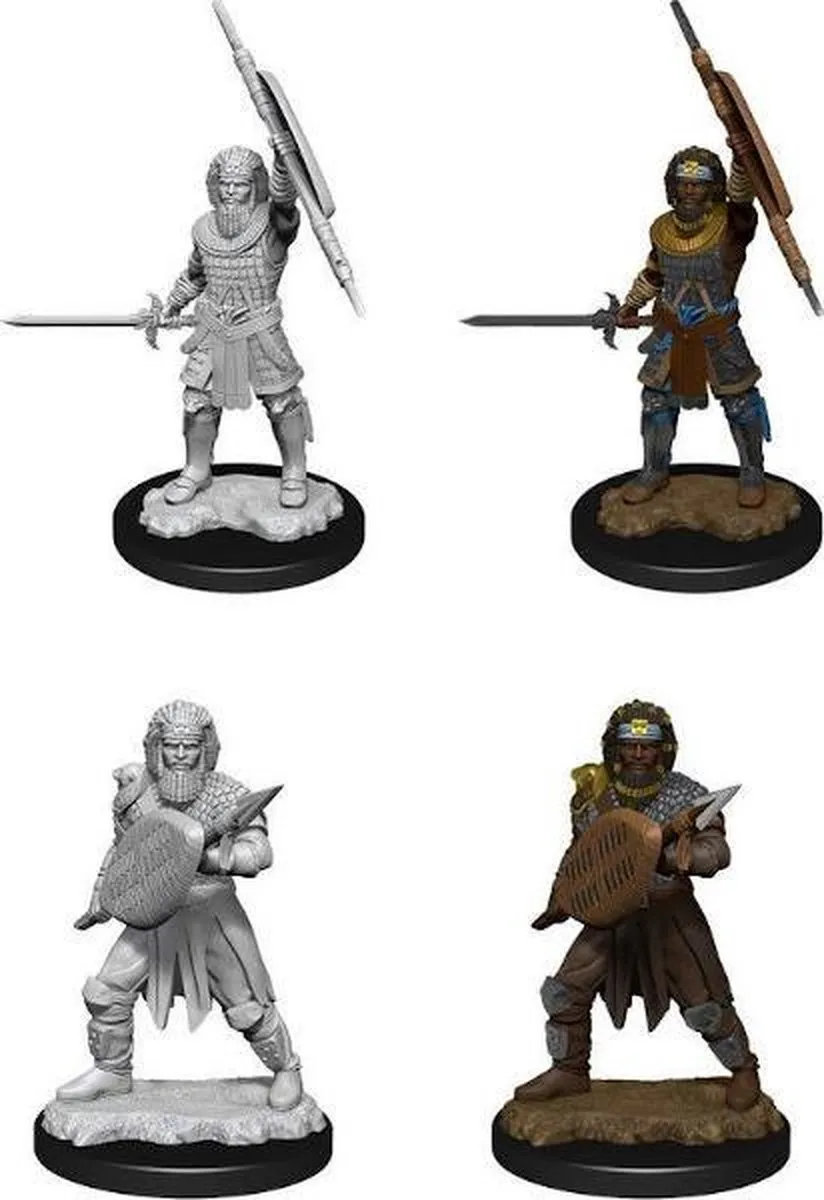 Wizkids Dungeons & Dragons Nolzur's Marvelous Miniatures Human Male Fighter 90144 - Grijs