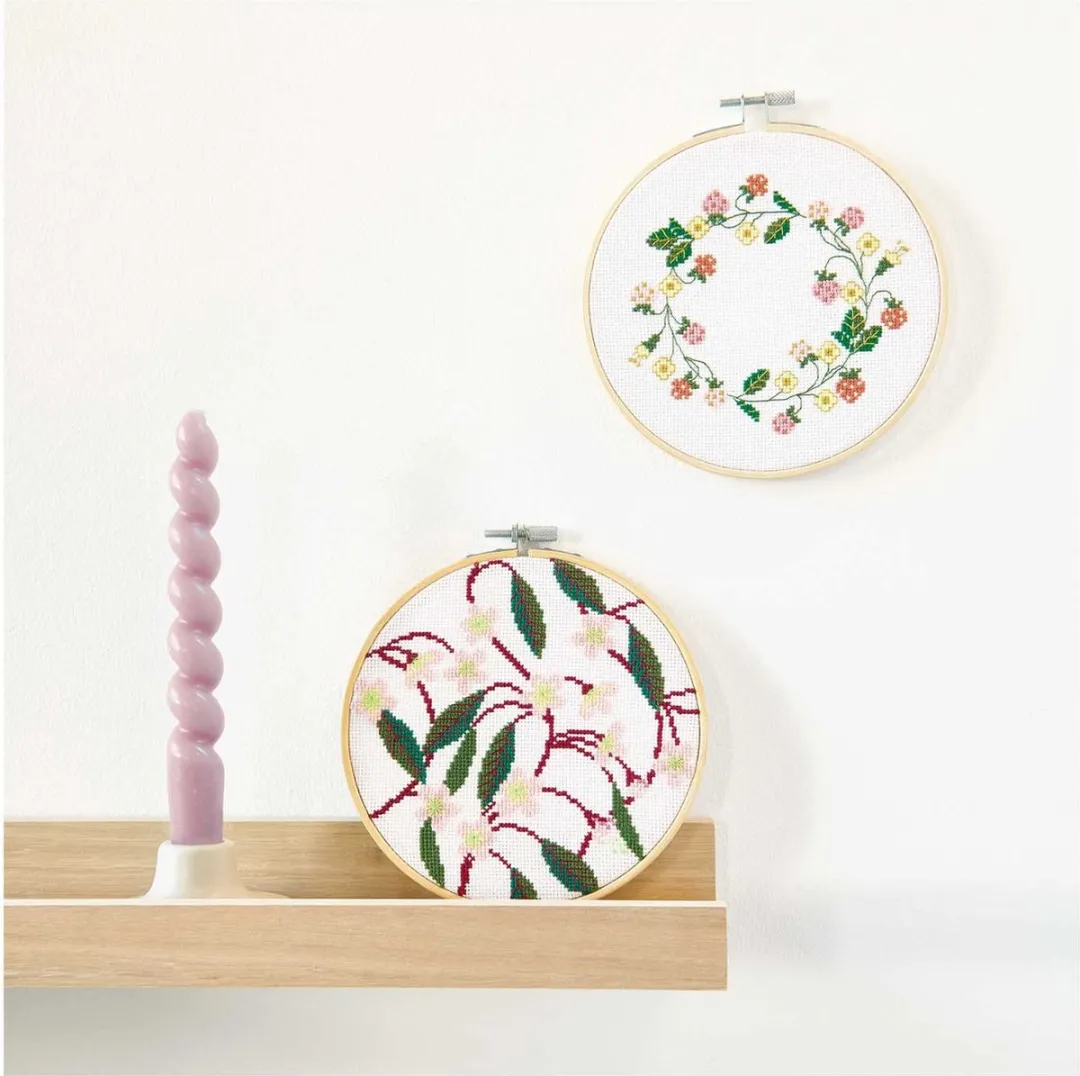 Rico Design Borduurpakket Kersenbloesem - Aida 16counts