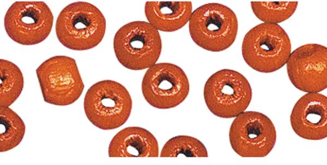 Rayher Hobby Houten Kralen Ø10mm - 104 Stuks - Oranje