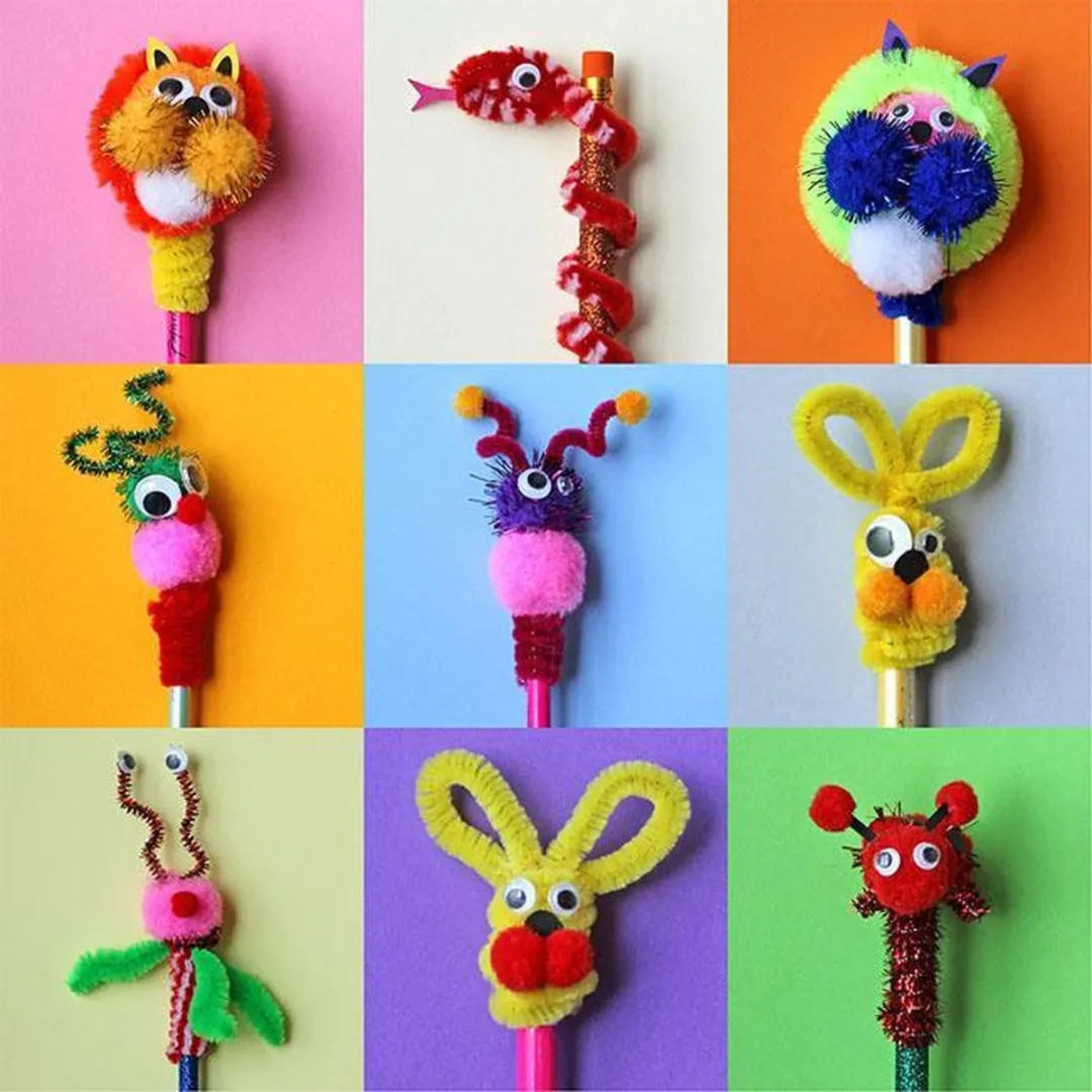 Apli Kids Chenille Draad Pijpenragers Wit 6mm x 30cm - 100 Stuks