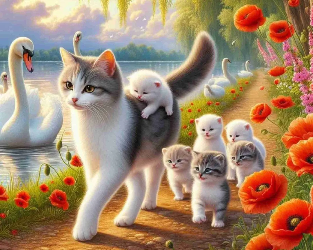 VDTOYS DIAMOND PAINTING VDTD252 KATTEN