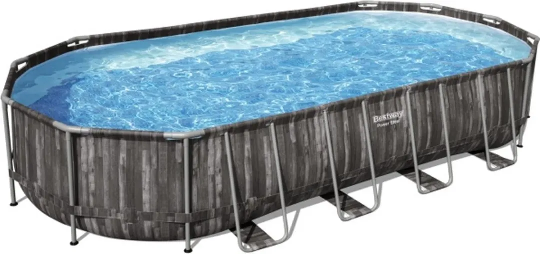 Bestway Power Steel Oval Zwembad 610x366x122cm