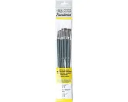 Winsor & Newton Foundation Acrylpenselen 6-delig