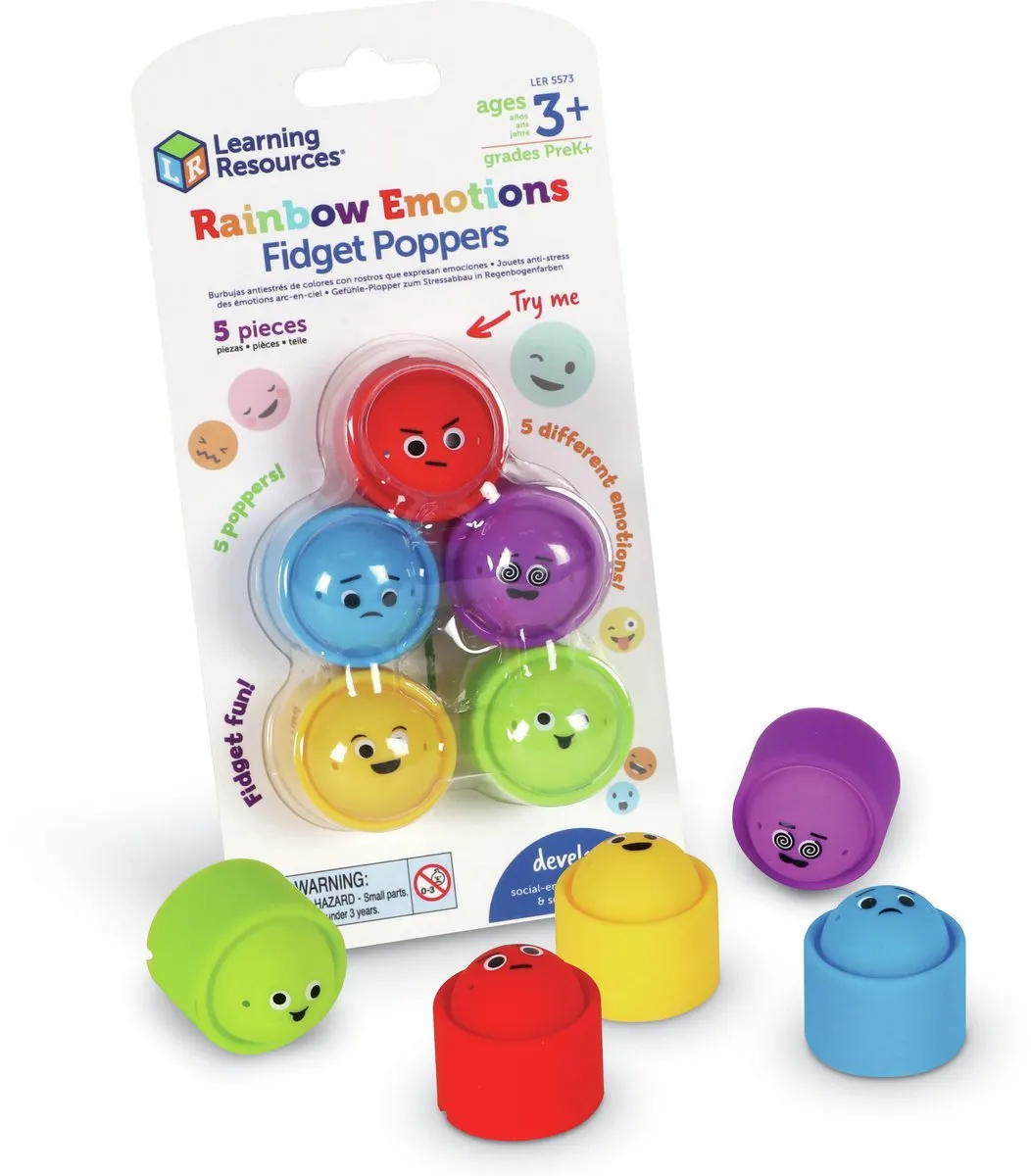 Learning Resources Rainbow Emotion Poppers fidget speelgoed