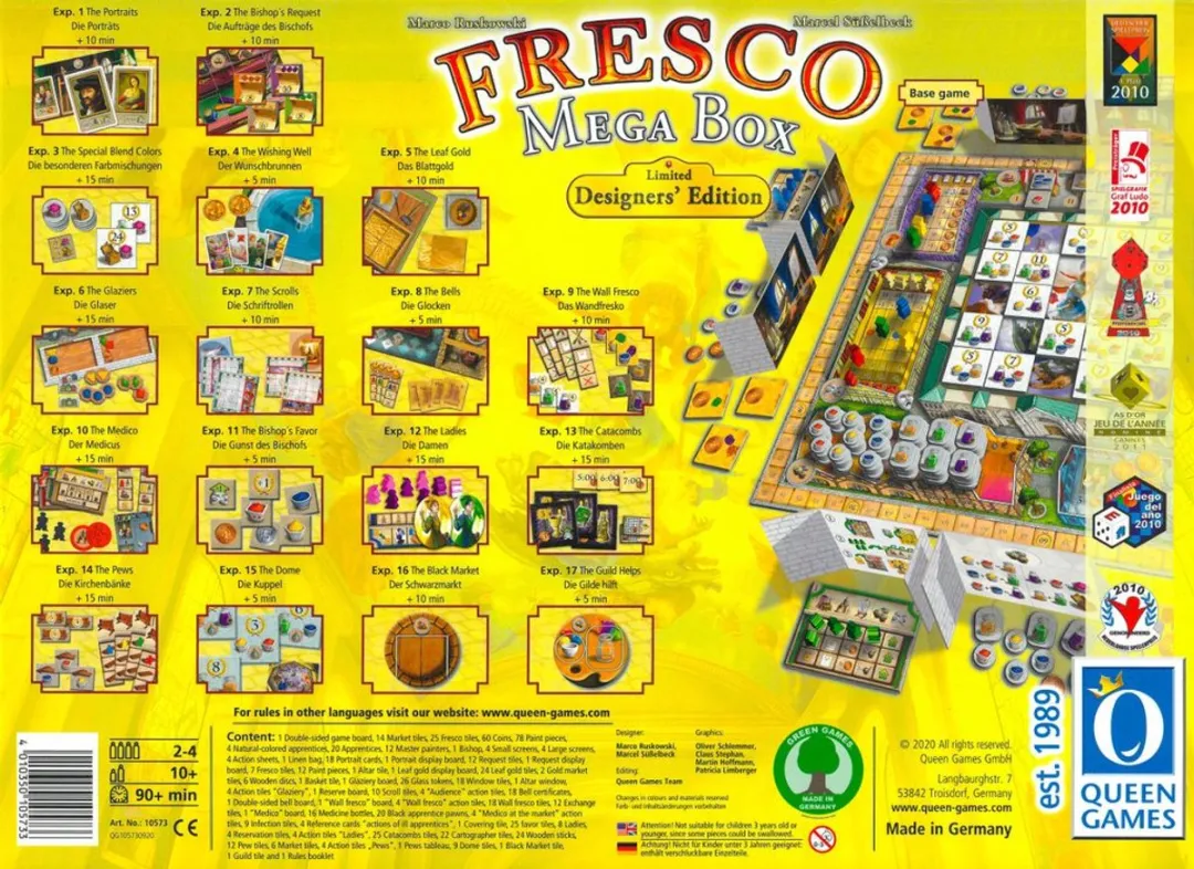 Queen Games Fresco Mega Box - Bordspel - 2-4 Spelers
