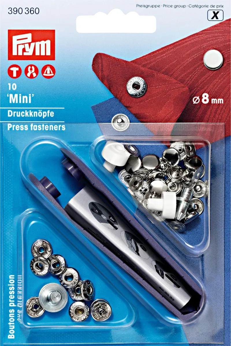 Prym Naaivrijdrukknopen MINI 8mm