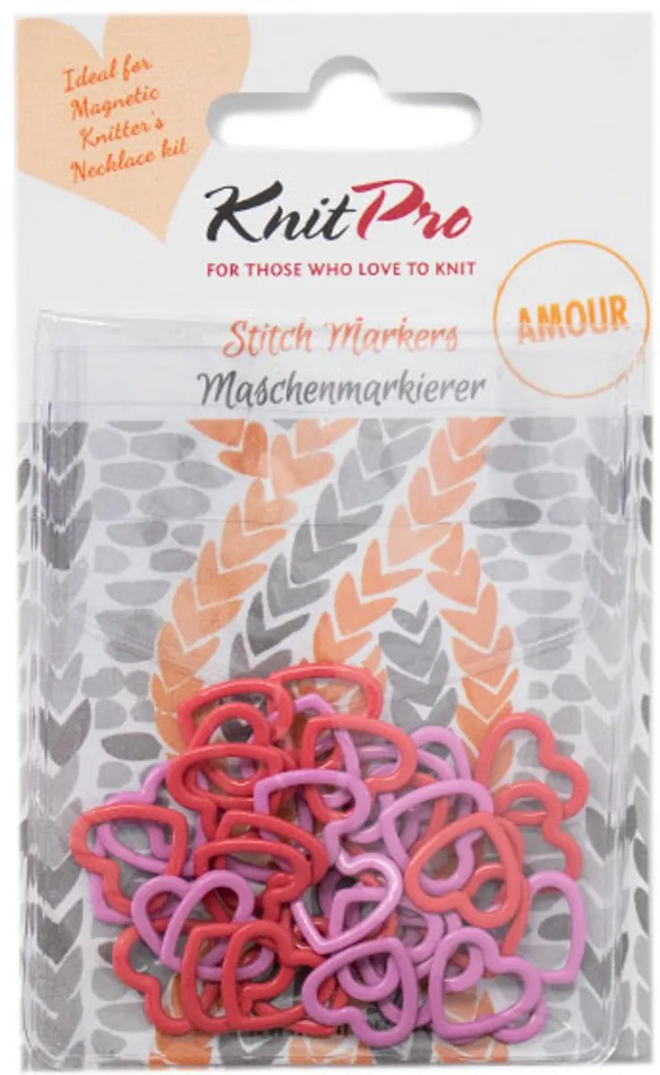 KnitPro Stekenmarkeerders Metaal Amour - 50 Hartjes - Rood