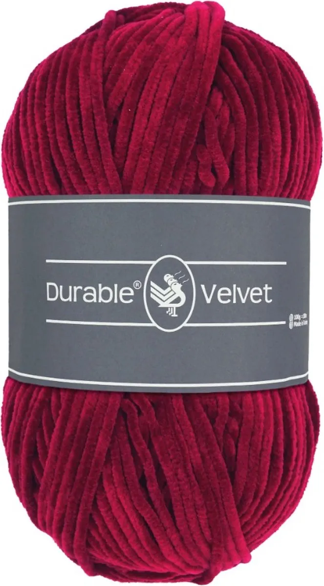 Durable Velvet 222 Chenille Garen - Bordeaux - afbeelding 6 van 6