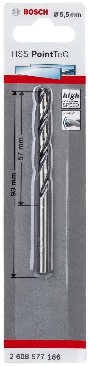 Bosch HSS PointTeQ Spiraalboor 5,5 x 57mm